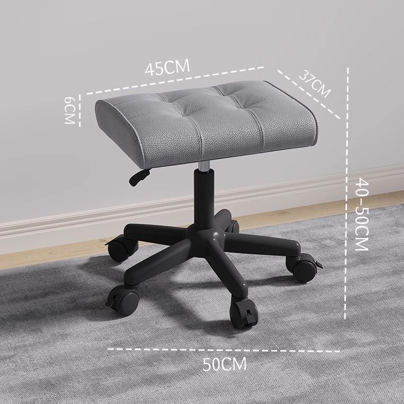 Adjustable footrest stool with wheels