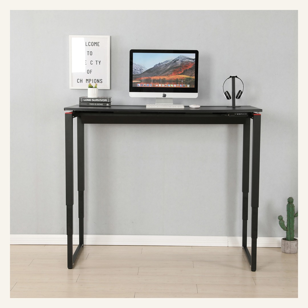 Slim Black Console Standing Desk